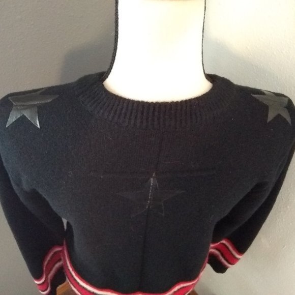 Givenchy Paris Red White Blue Sweater Stars Men's Medium - Picture 8 of 11